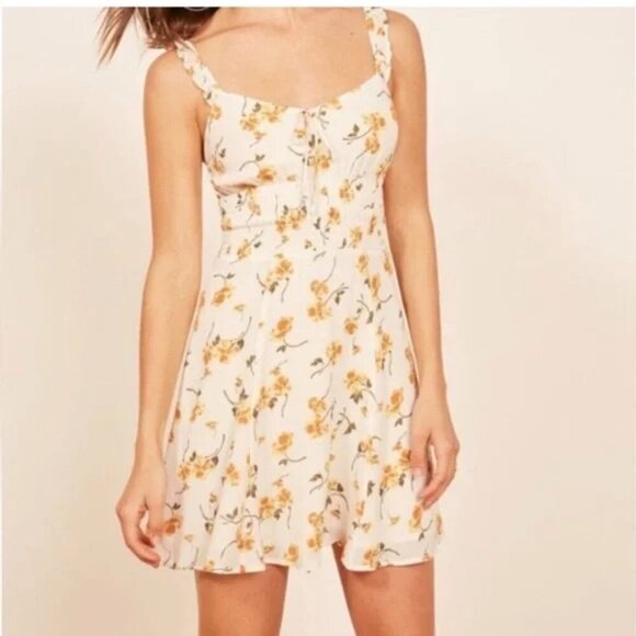 Reformation Dresses & Skirts - Reformation Elyse Limonada Floral Mini Dress, Size 2